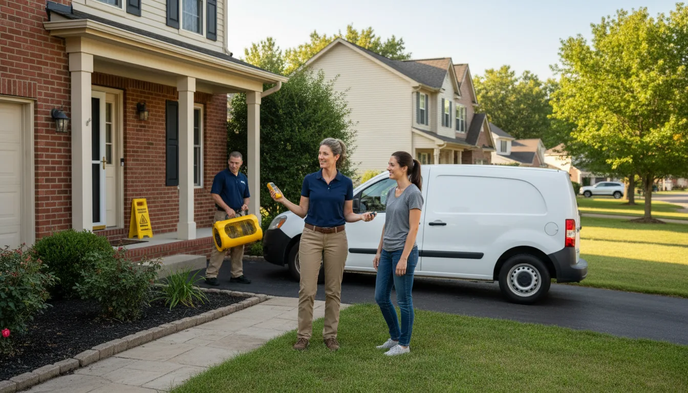 Residential water damage restoration in Annawan, IL